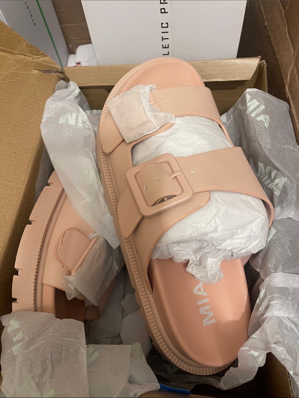 MIA GEN Blush Double Strap Sandals Size 9M - Picture 5 of 5